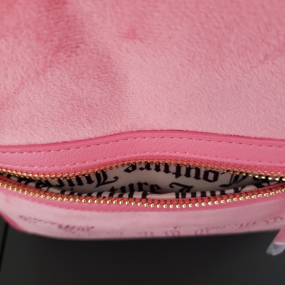 Juicy Couture Velour Pink Lemonade Big Spender Mini Backpack NWT - Picture 7 of 16